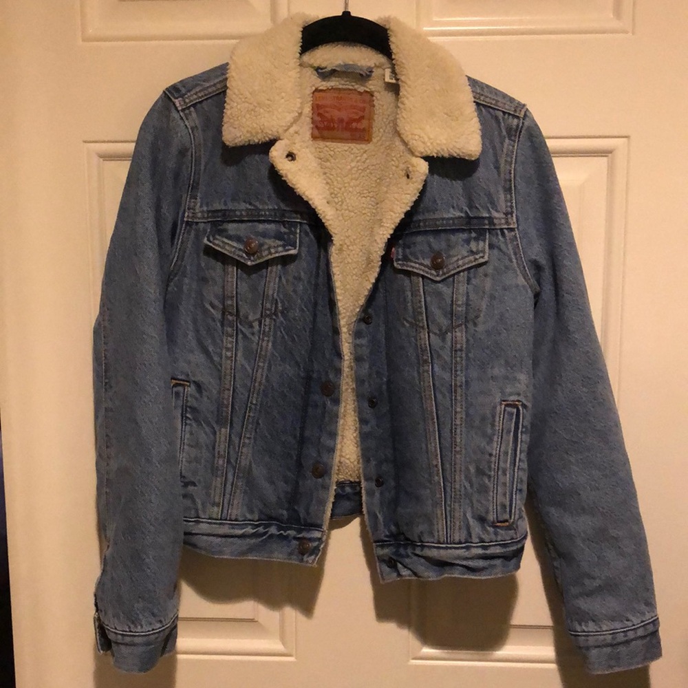 Levi’s Jean Jacket faux shearling lining 100% cotton